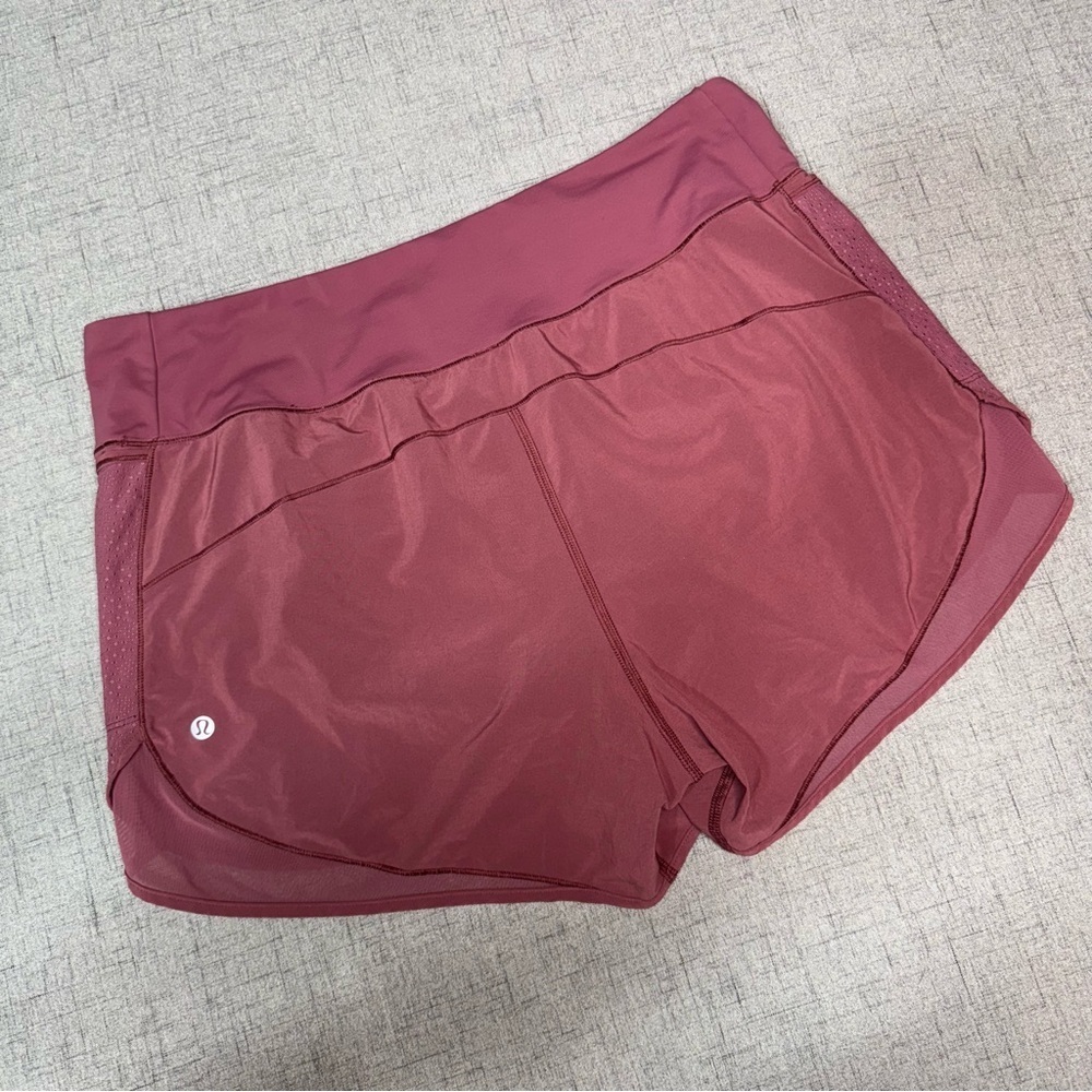 Lululemon Over & Above High Rise Train Short in Misty Merlot Size 12 - Picture 7 of 11